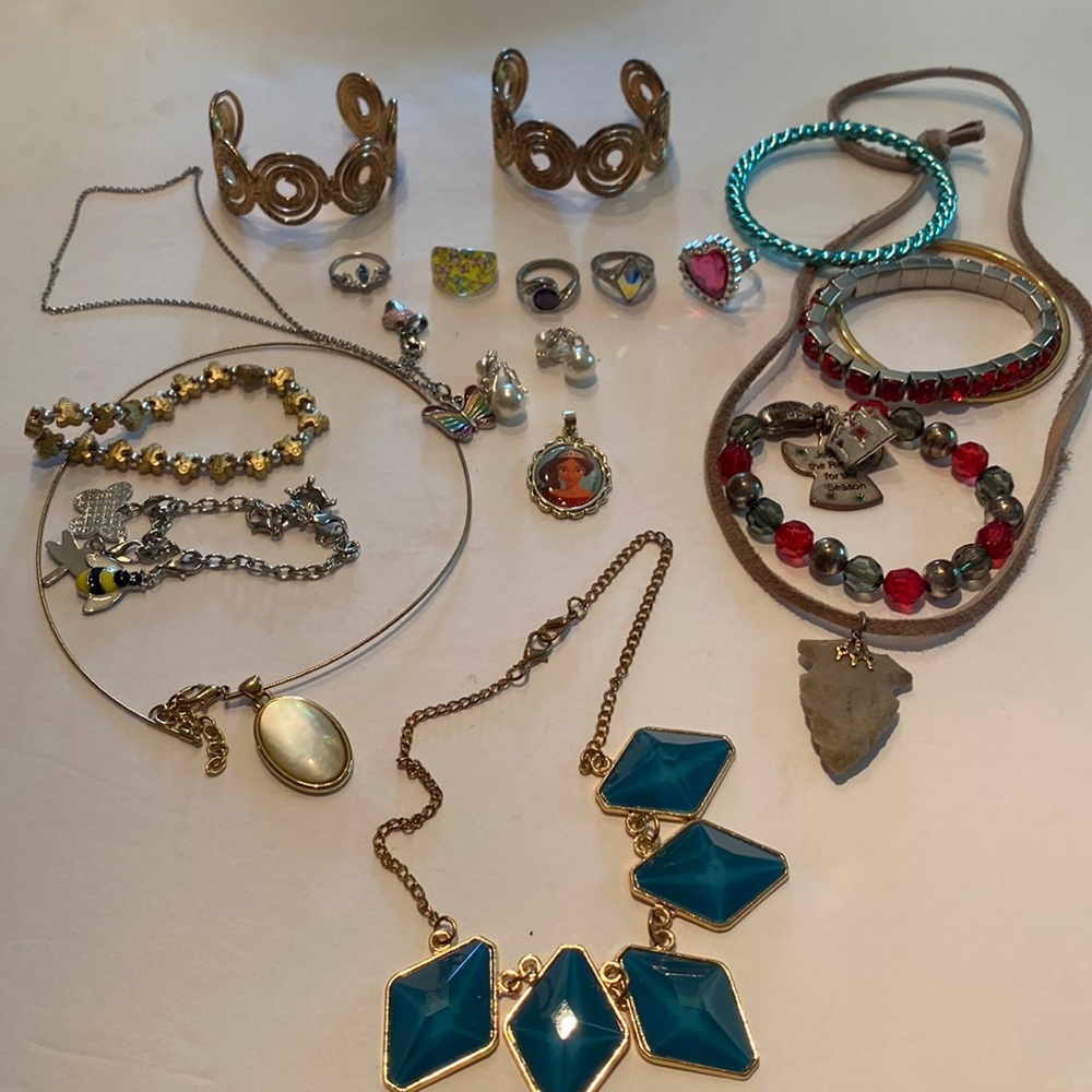 Girls Jewelry assorted rings bracelets necklaces